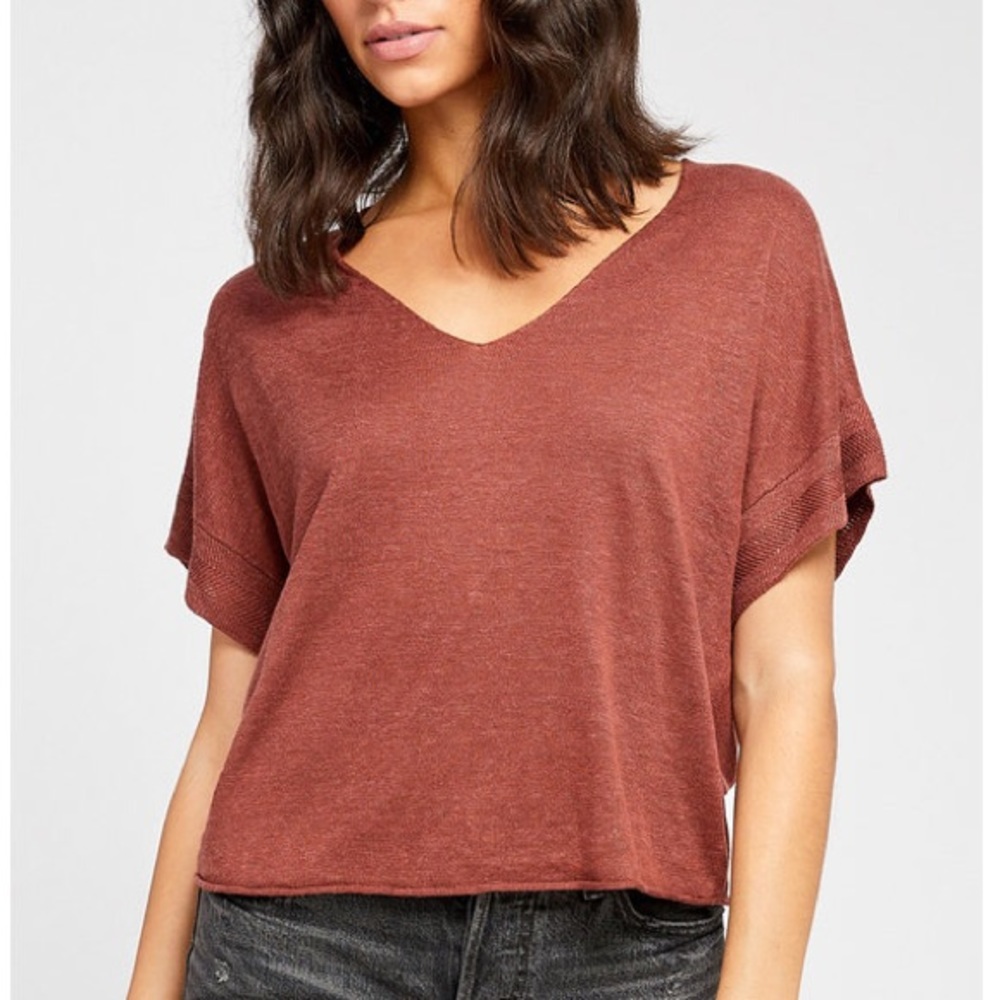 Short Sleeve Linen Top